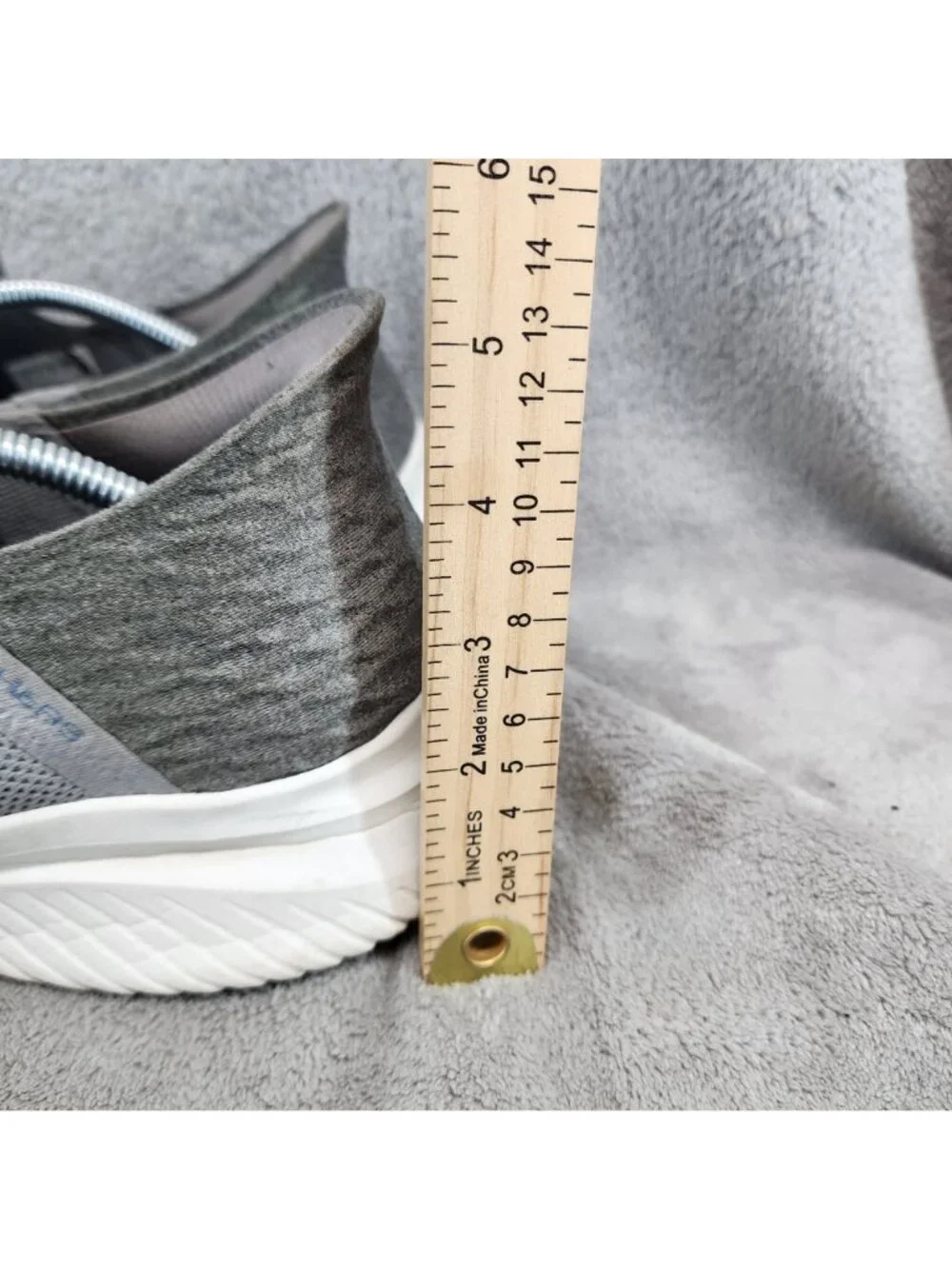Skechers Shoes Mens Size 12 Gray Slip Ins Hands Free Slip On Sneakers *Read*
